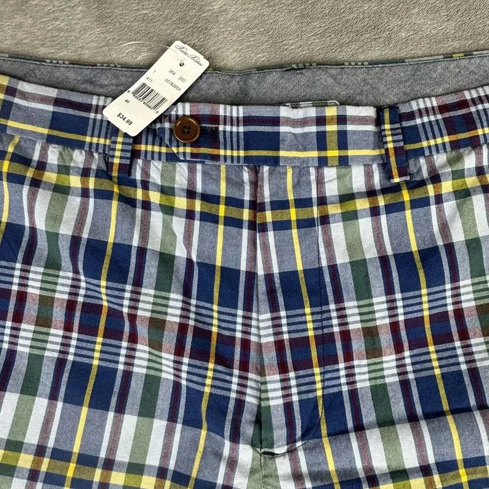 Brooks Brothers‎ Bermuda Shorts Mens 40 Blue Plaid Summer Outdoors New w/ Tag